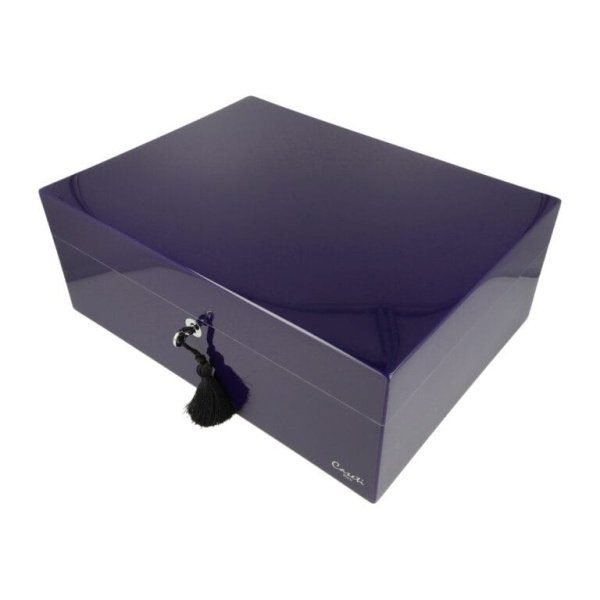 Humidor na doutníky Caseti Paris Dark Violet 36,8x27,7x13,6cm