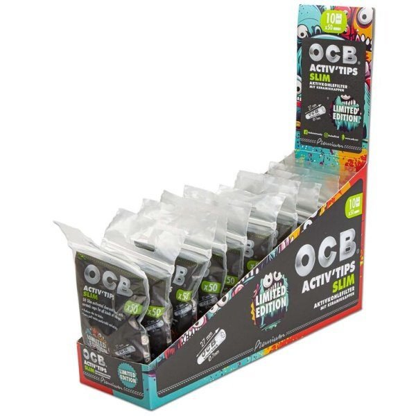 Cigaretový filtr OCB Activ Tips 7mm, Limited Edition, 50ks