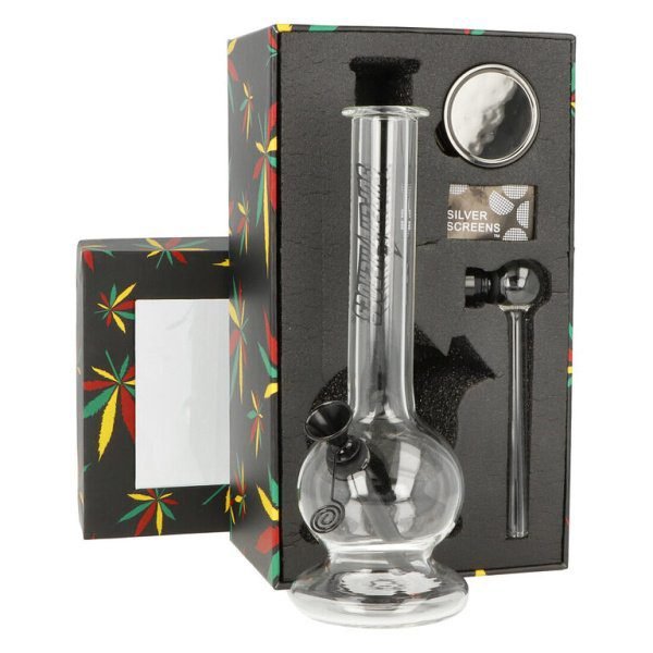 Skleněný bong Super HeroesGiftset Black, 20cm