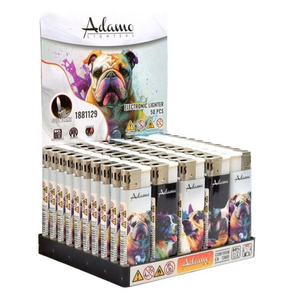 Zapalovač Adamo Piezo Colorful Dogs