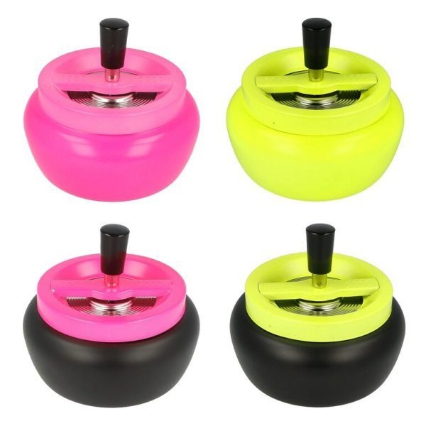 Cigaretový popelník kovový otočný Neon, 13cm