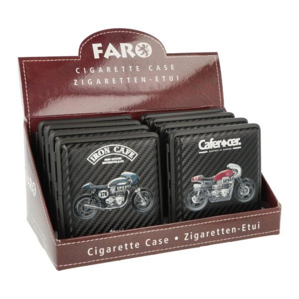 Cigaretové pouzdro kovové Moto 8mix., 20 cigaret