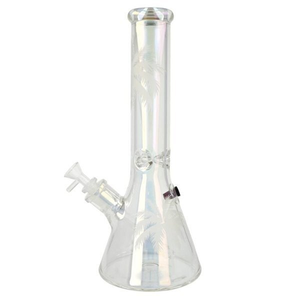 Skleněný bong Super Heroes Ice Palm transparentní, 35cm