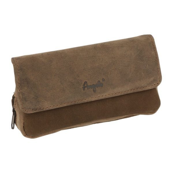 Pouzdro na 2 dýmky Angelo Goat Leather, hnědé