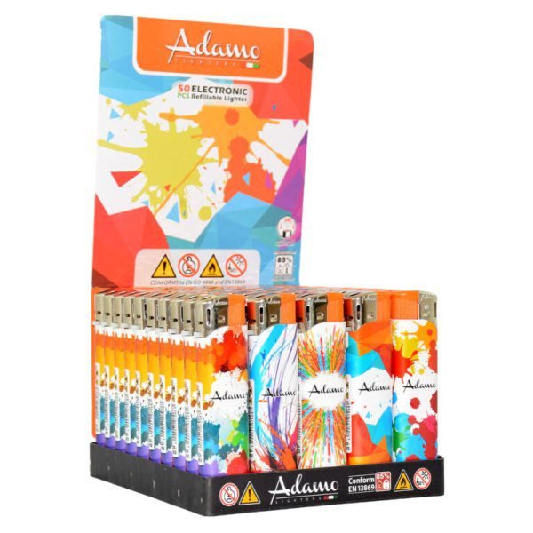 Zapalovač Adamo Piezo Skinny Splash
