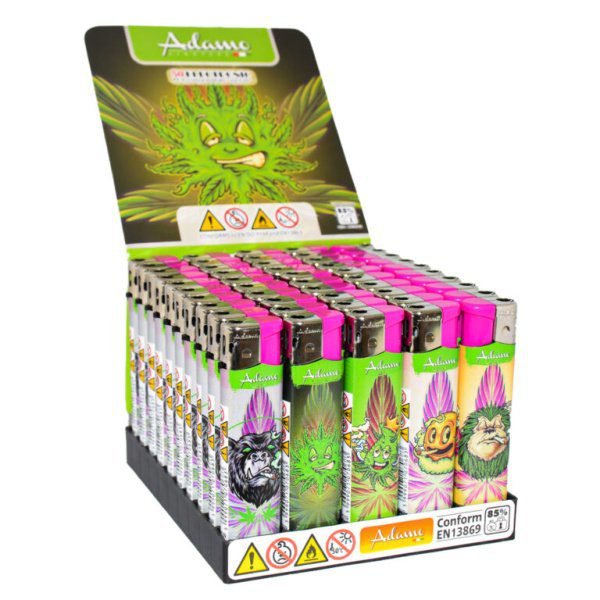 Zapalovač Adamo Piezo Skinny Weed Smiley