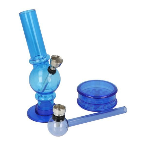 Bong akrylový Super Heroes Giftset Blue, 15cm