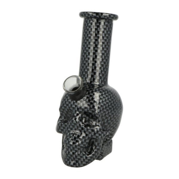 Skleněný bong Skull Black 15cm