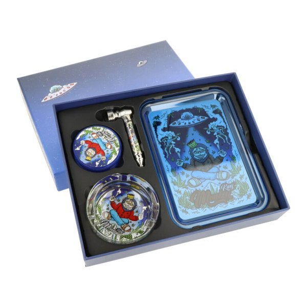 Drtič tabáku plastový Monkey King Gift Set Blue