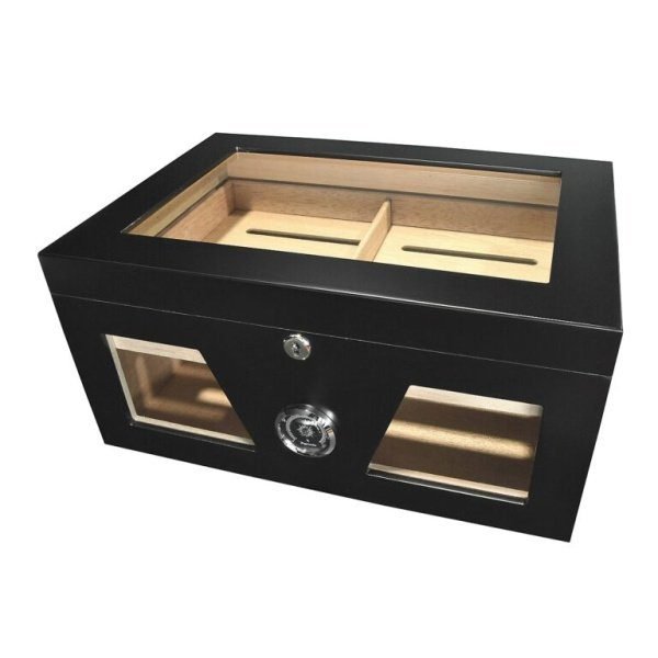 Humidor na doutníky Black, 38x26x18cm