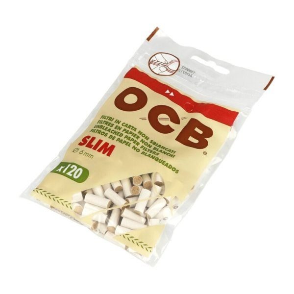 Cigaretové filtry OCB Slim Organic, 6mm