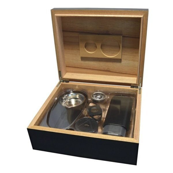Doutníkový Humidor Set Angelo Black