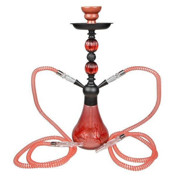 Vodní dýmka Spring red 45cm, 2 šlauchy