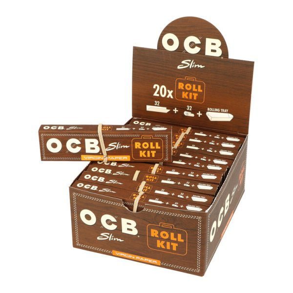 Cigaretové papírky OCB VIRGIN Slim + Filters + Rolling tray