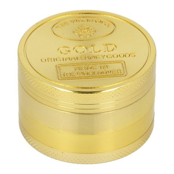 Drtič tabáku kovový Golden, 51mm, 4dílný