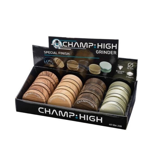 Drtič tabáku plastový Champ High Wooden, 56mm