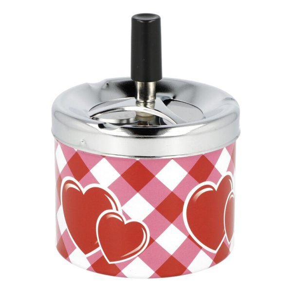Cigaretový popelník kovový otočný Angelo Heart, 9cm