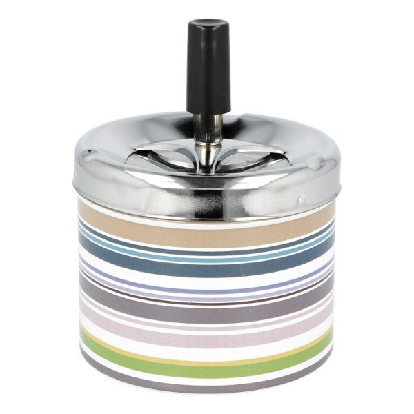 Cigaretový popelník kovový otočný Angelo Stripes, 9cm