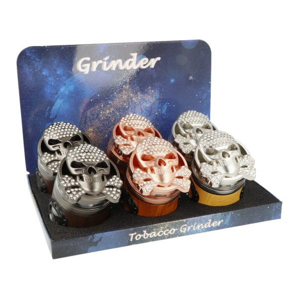 Drtič tabáku kovový Super Heroes Skull, 63mm