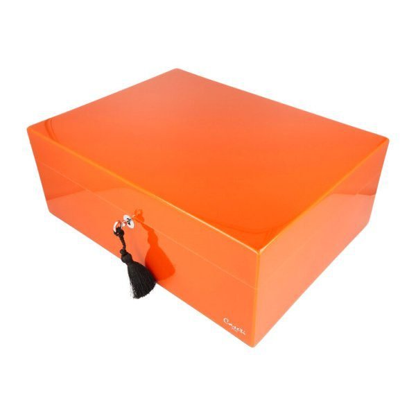 Humidor na doutníky Caseti Paris Orange 36,8x27,7x13,6cm
