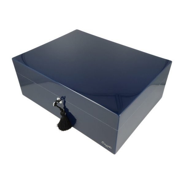 Humidor na doutníky Caseti Paris Dark Blue 36,8x27,7x13,6cm