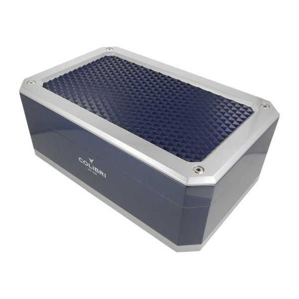 Humidor na doutníky Colibri Rally Blue, 40x25x16cm