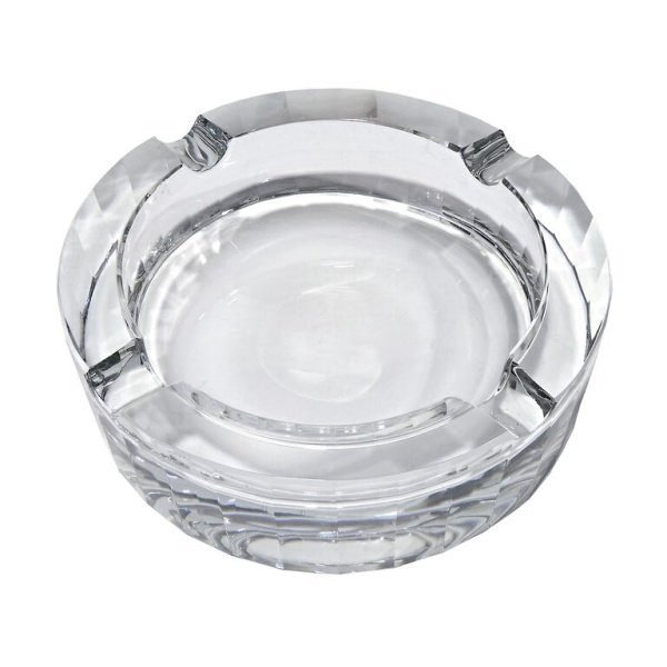Doutníkový popelník křišťálový, kulatý, 12cm