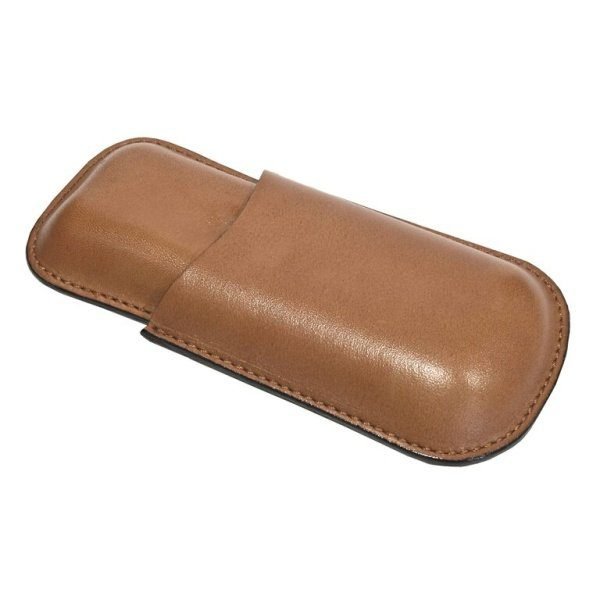 Pouzdro na 2 doutníky Etue, hnědé, 140mm