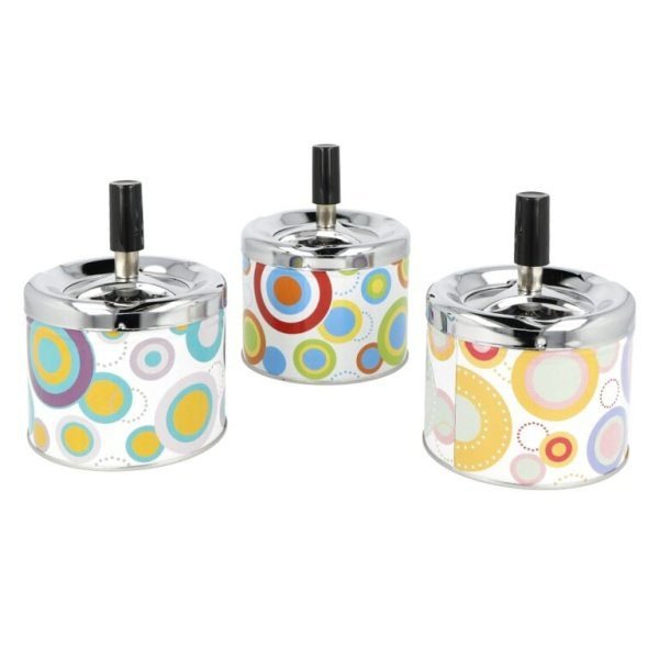 Cigaretový popelník kovový otočný Crazy, 9cm