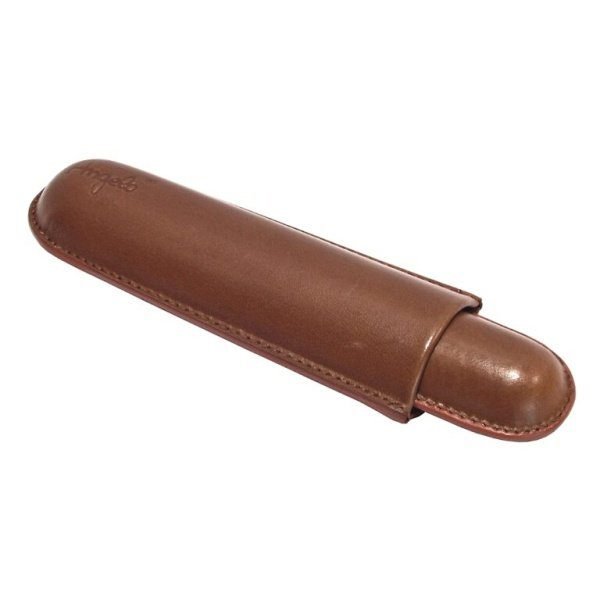 Pouzdro na 1 doutník Angelo, hnědé, koženka, 160mm